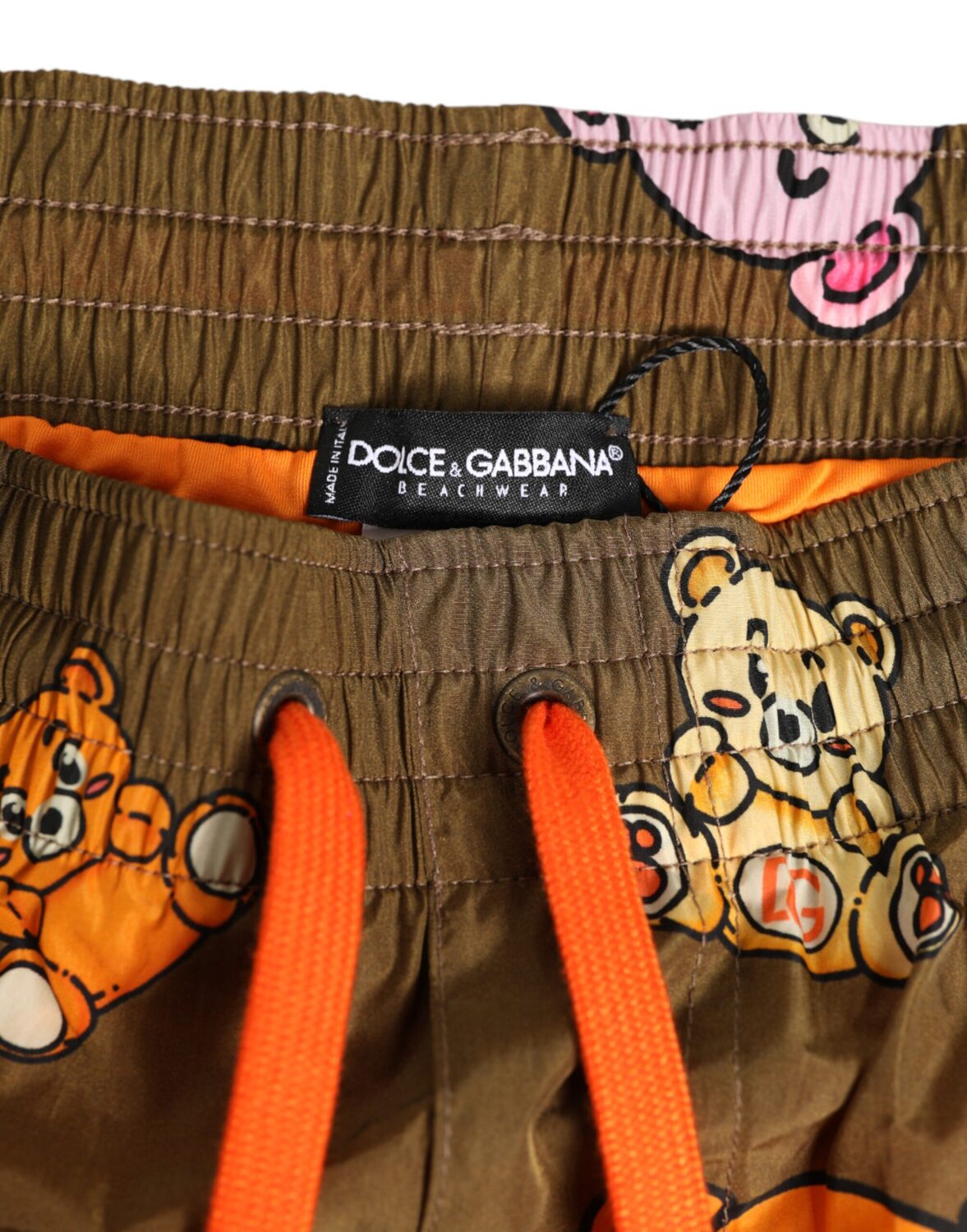 Коричневый разноцветный плюшевый мишка, мужские шорты, купальник Dolce & Gabbana — фото 3