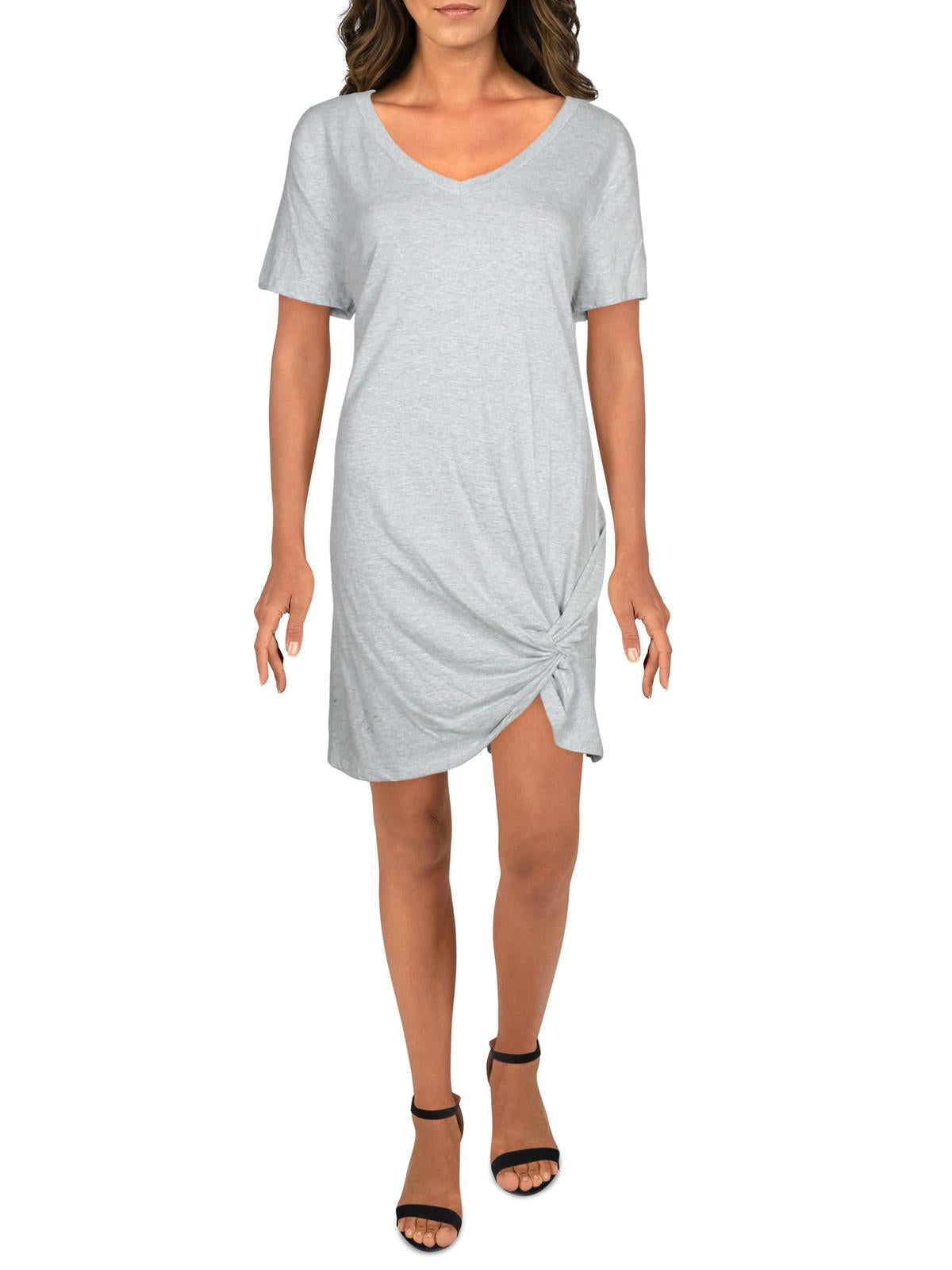 

Женское трикотажное повседневное платье с завязками по бокам RD Style, цвет heather gray