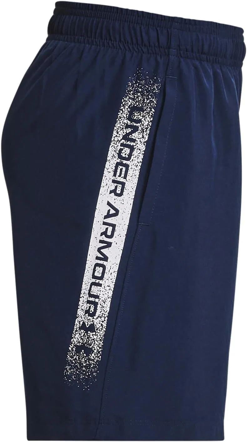 Детские шорты Under Armour с графическим принтом, (411) Midnight Navy//White — фото 3