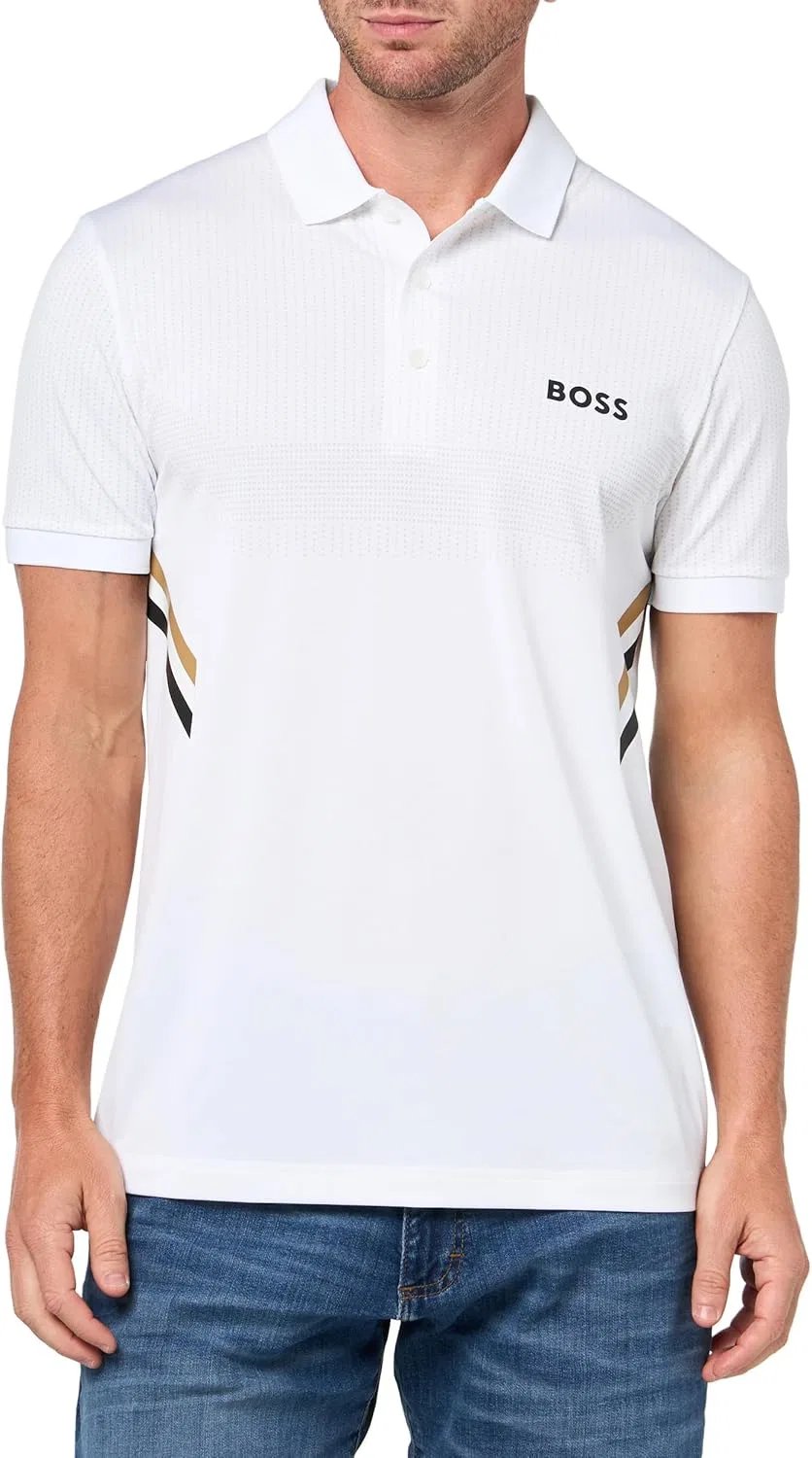Поло мужское, BOSS, White Gloss