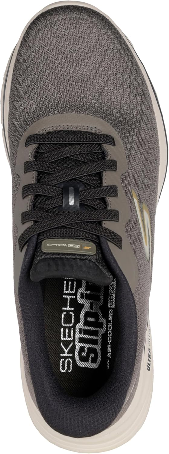 Мужские кроссовки Skechers Go Walk 8 Pate без застежек, Taupe — фото 3