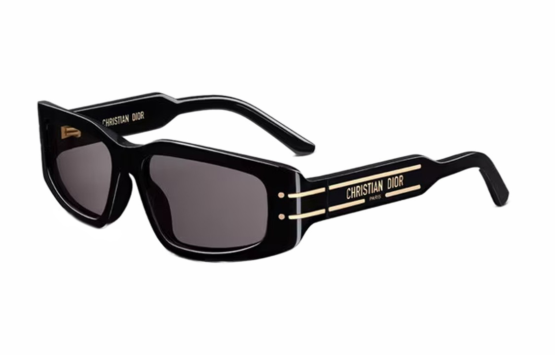 

Солнцезащитные очки асимметричной формы женские черные DIOR