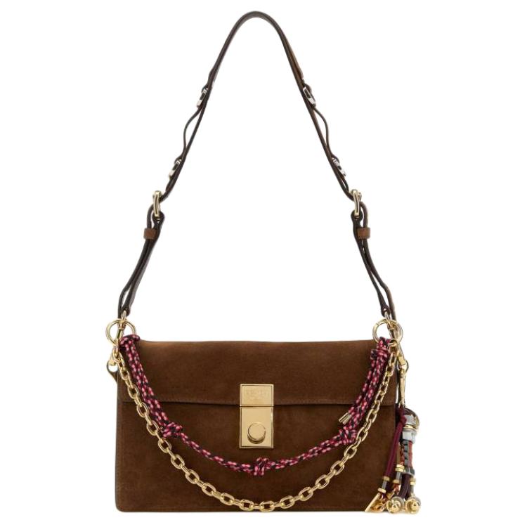 

PRADA Мягкая звуковая замшевая сумка через плечо small women's brown