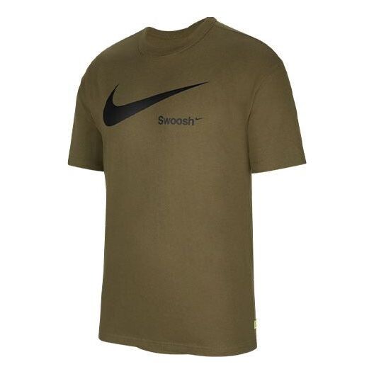 

Футболка Nike Logo Printing Athleisure Casual Sports Breathable Short Sleeve Olive Green, зеленый