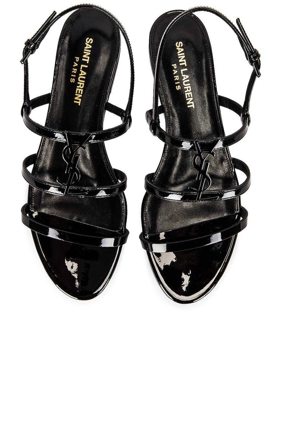Cassandra Flat Сандалии Saint Laurent, Nero