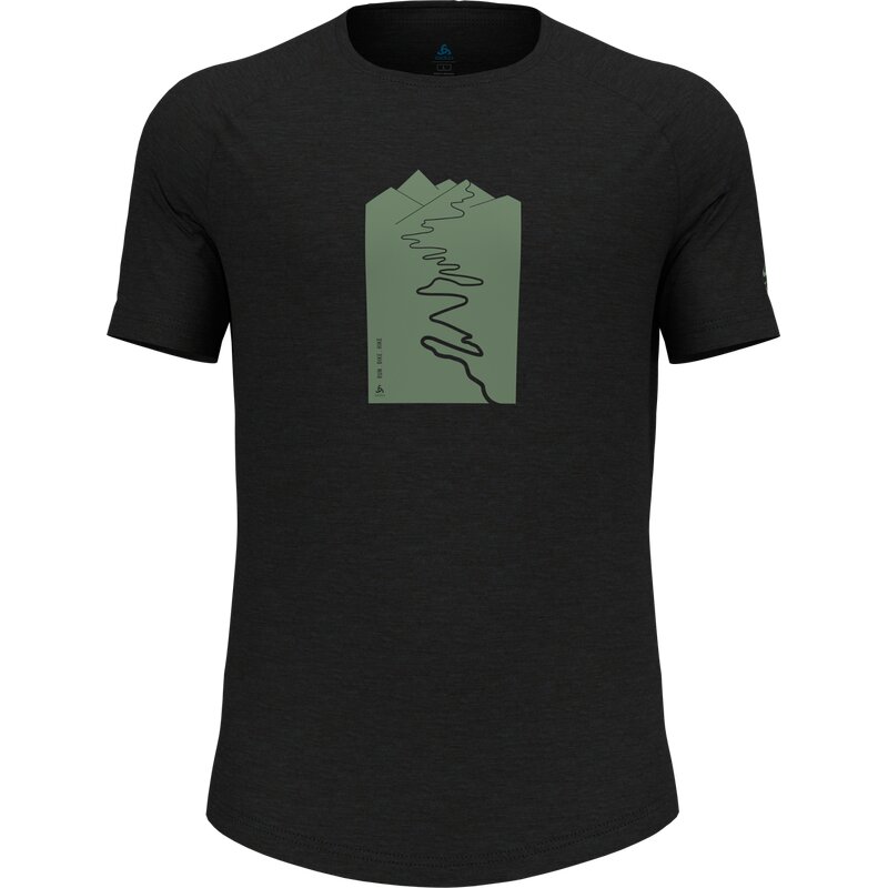 

Футболка с круглым вырезом, s/s ascent p Odlo, черный