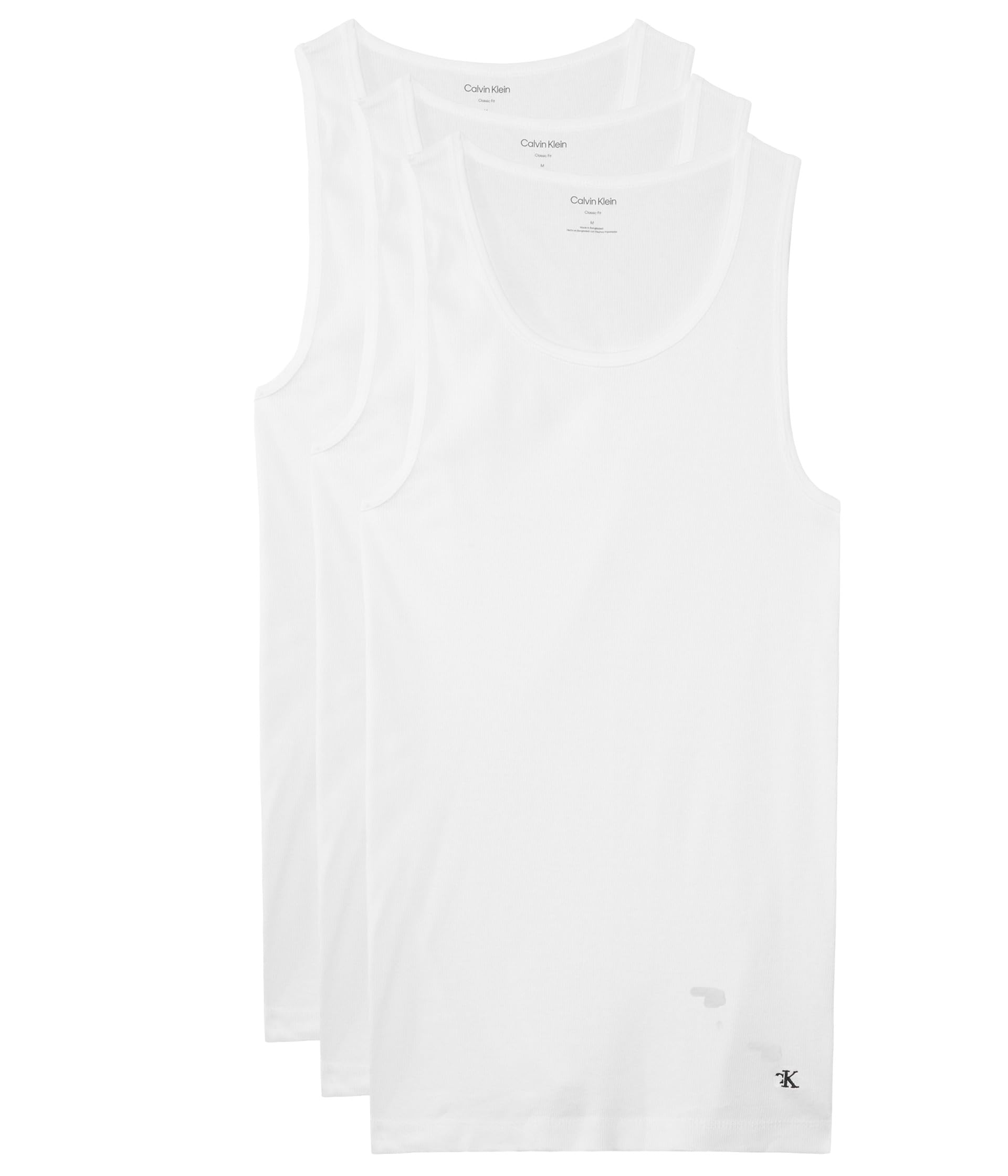 

Топ Calvin Klein Underwear Cotton Classics 3-pack Tank Top, цвет White/White