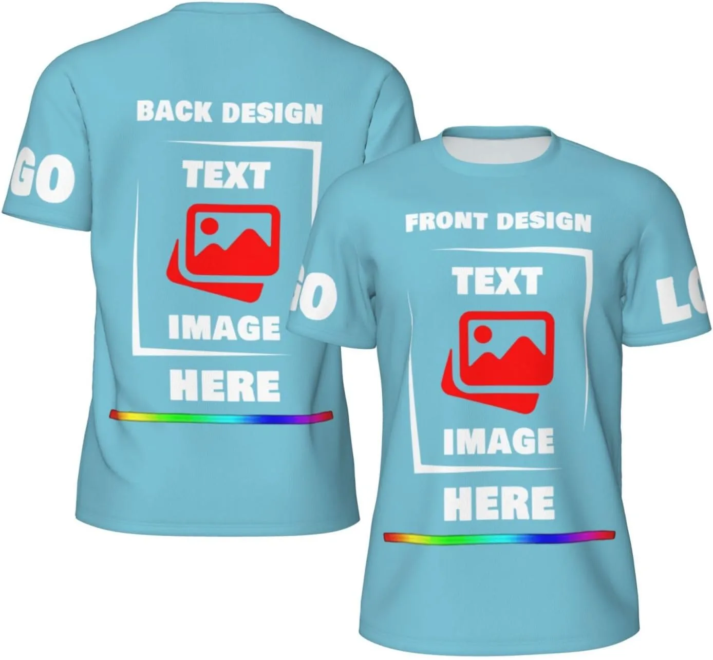 

Футболка Custom с нанесением текста и фото