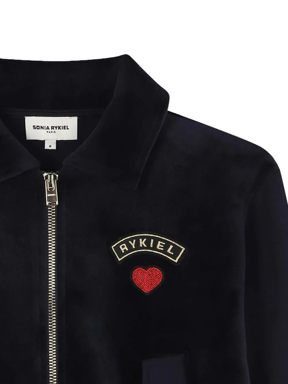 Толстовка на молнии с нашивкой в виде сердца SONIA RYKIEL ENFANT, синий — фото 2