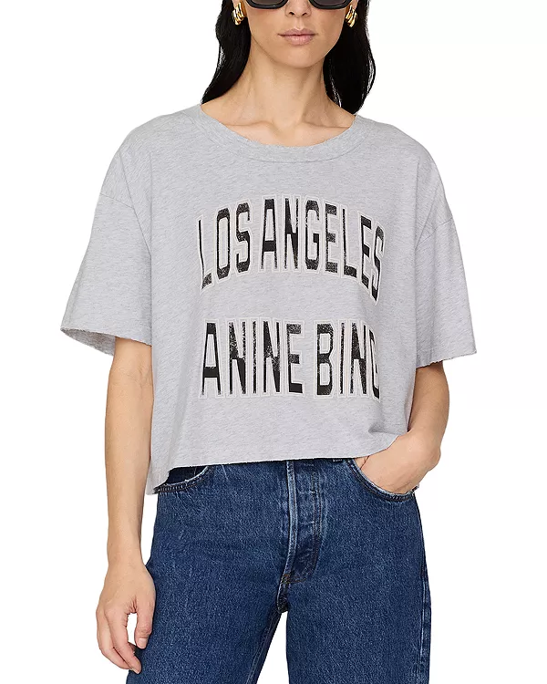 

Укороченная футболка Джонни Anine Bing, серый