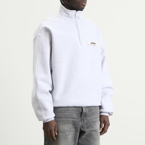 Толстовка на молнии из грогрена Jacquemus, серый 2 — фото 2
