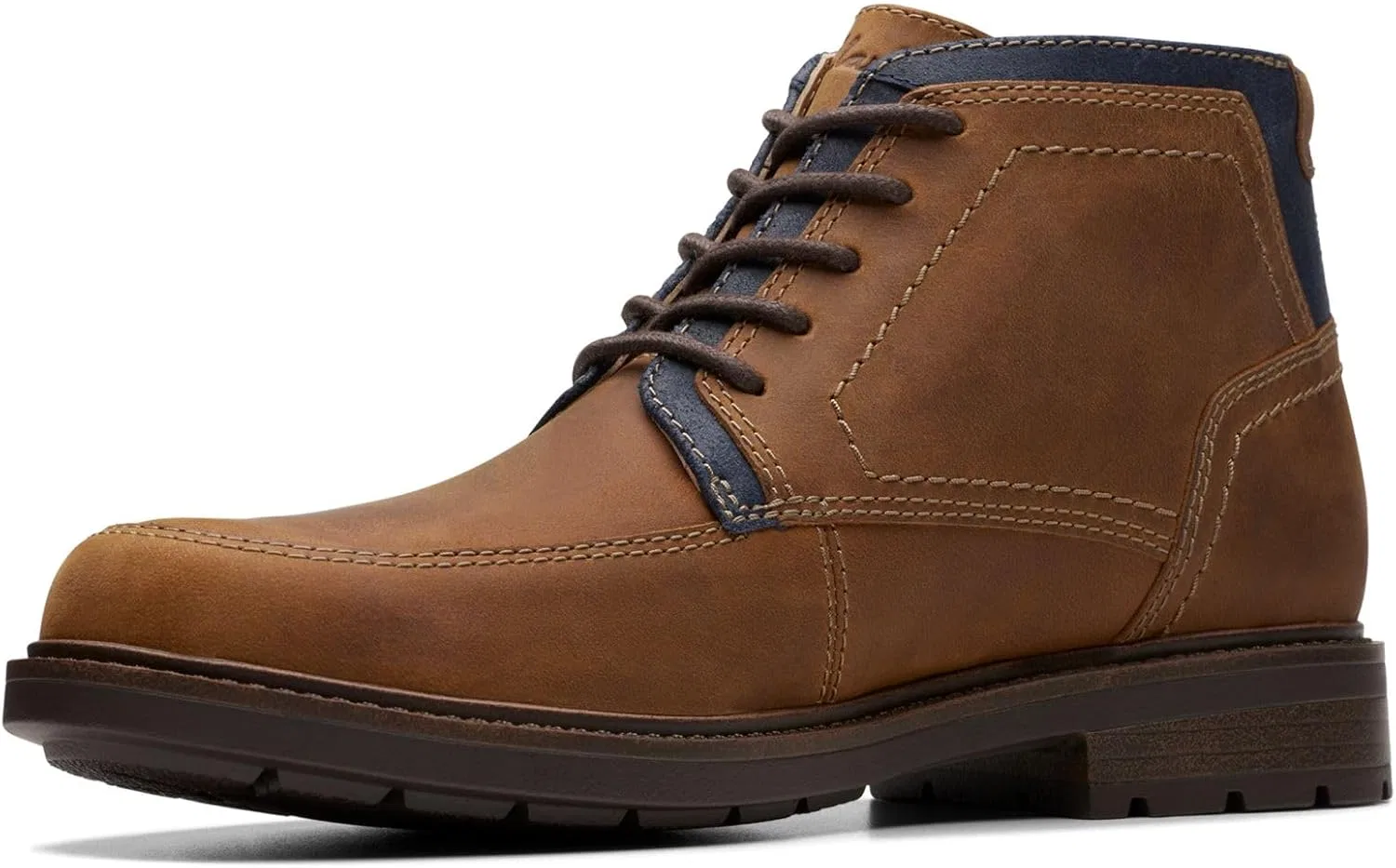 Оксфорды водонепроницаемые Clarks, Tan Leather — фото 2