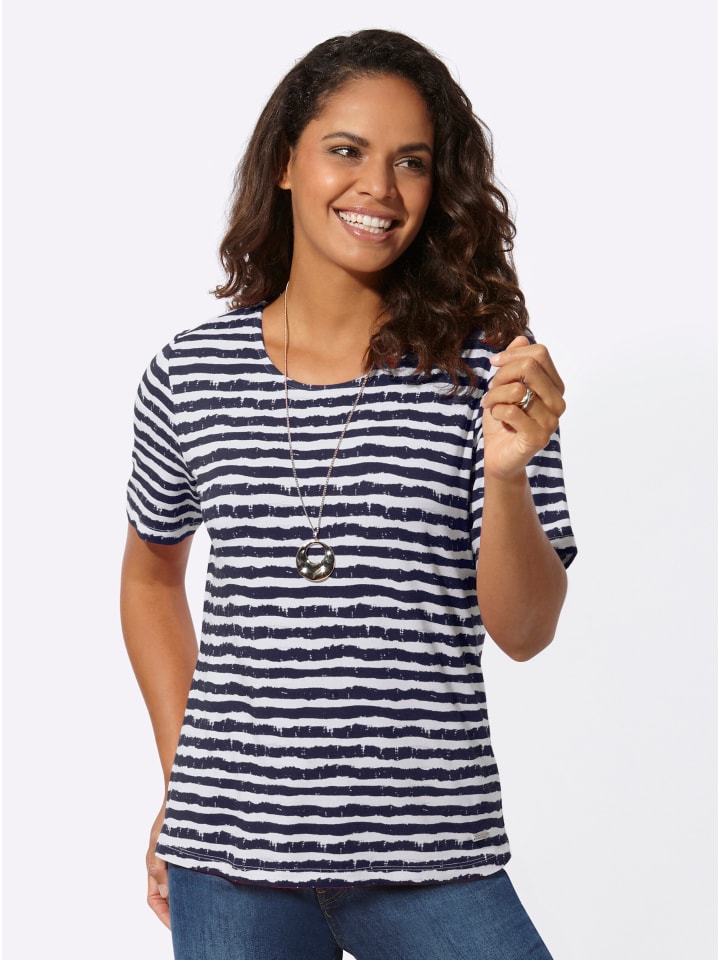 

Полосатая рубашка темно-синего и экрю цвета WITT WEIDEN