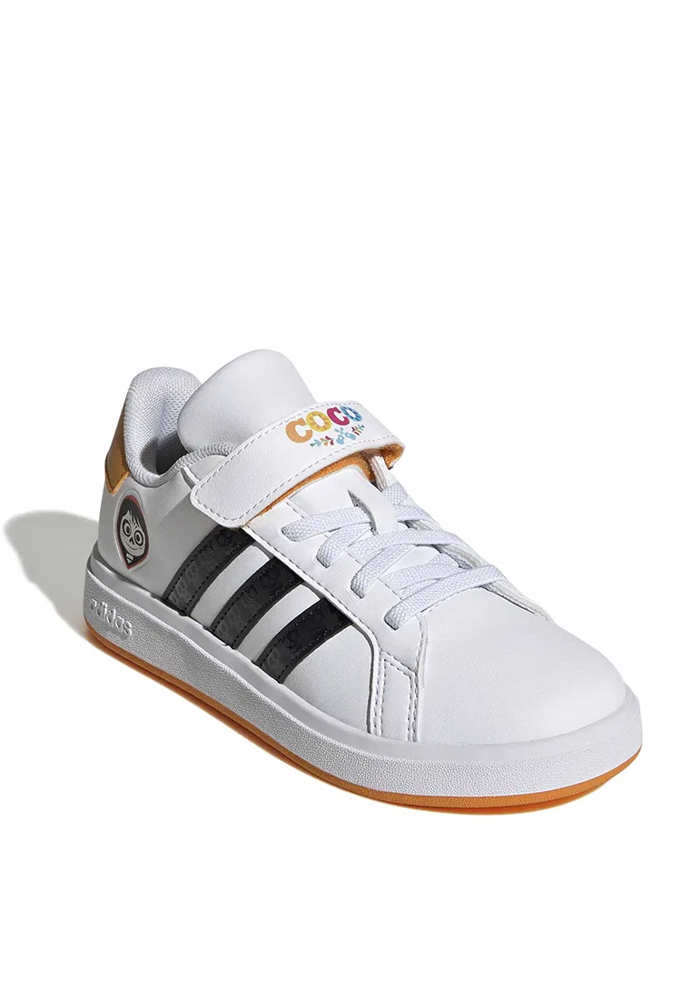 Кроссовки детские, коллаборация с Disney Coco, Adidas, белый/черный/оранжевый — фото 2