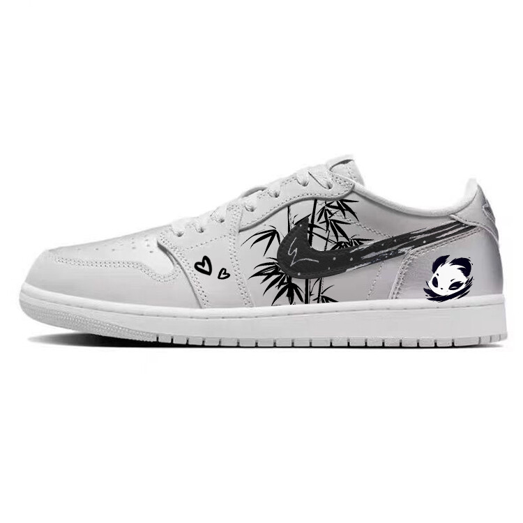 

Баскетбольные кроссовки Air 1 Vintage Unisex Low-Top Серый Белый Черный Jordan