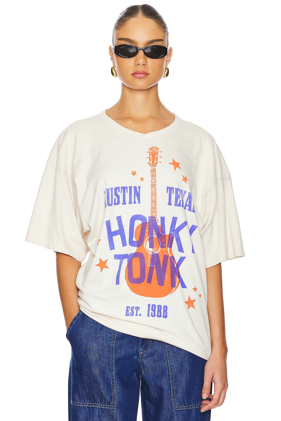 

Футболка свободного кроя austin honky tonk Daydreamer, белый