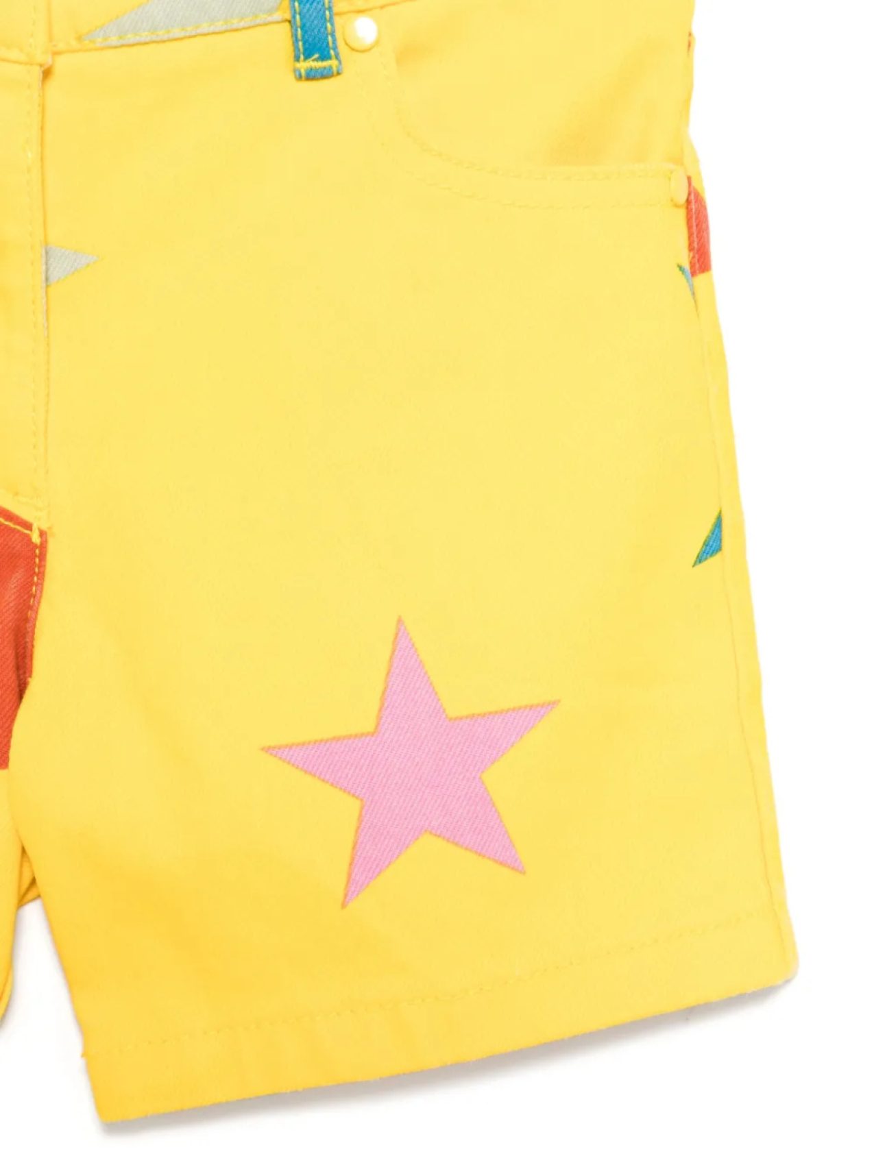 Шорты Stella McCartney Kids со звездным принтом, желтый — фото 3