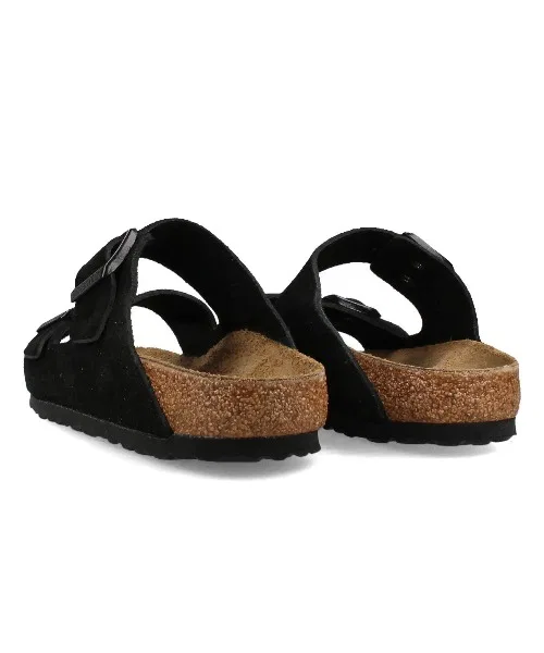 Унисекс сандалии из замши Birkenstock Arizona чёрные — фото 3