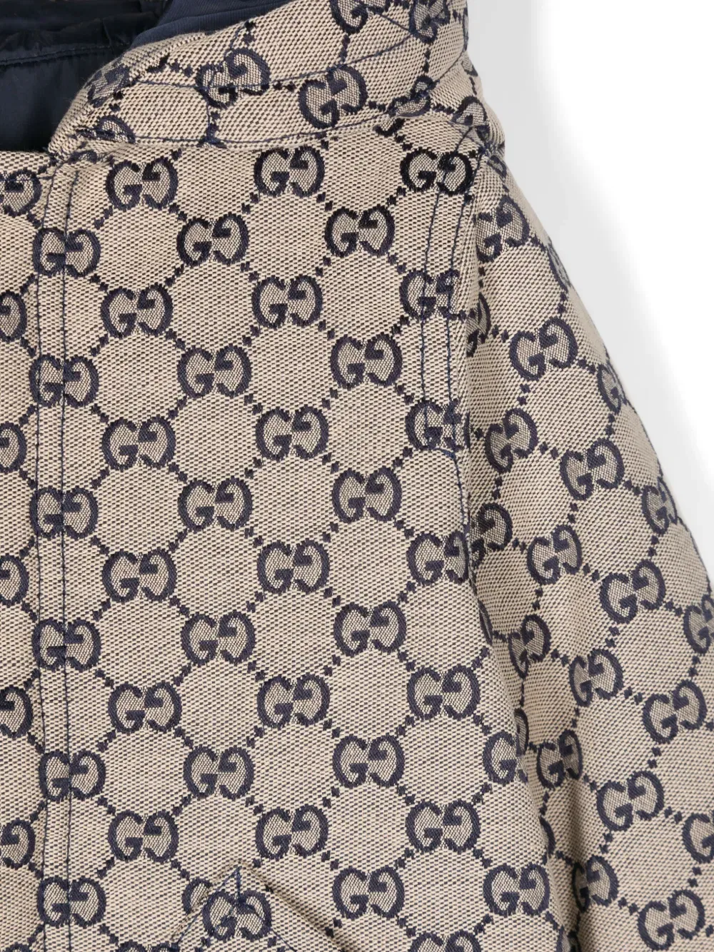 Куртка с капюшоном из парусины GG Gucci Kids, нейтральный — фото 3