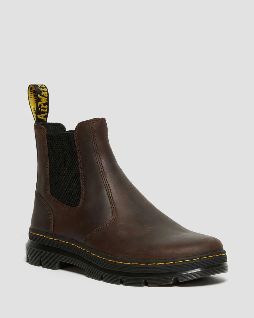Повседневные кожаные ботинки Embury Crazy Horse Dr Martens, коричневый
