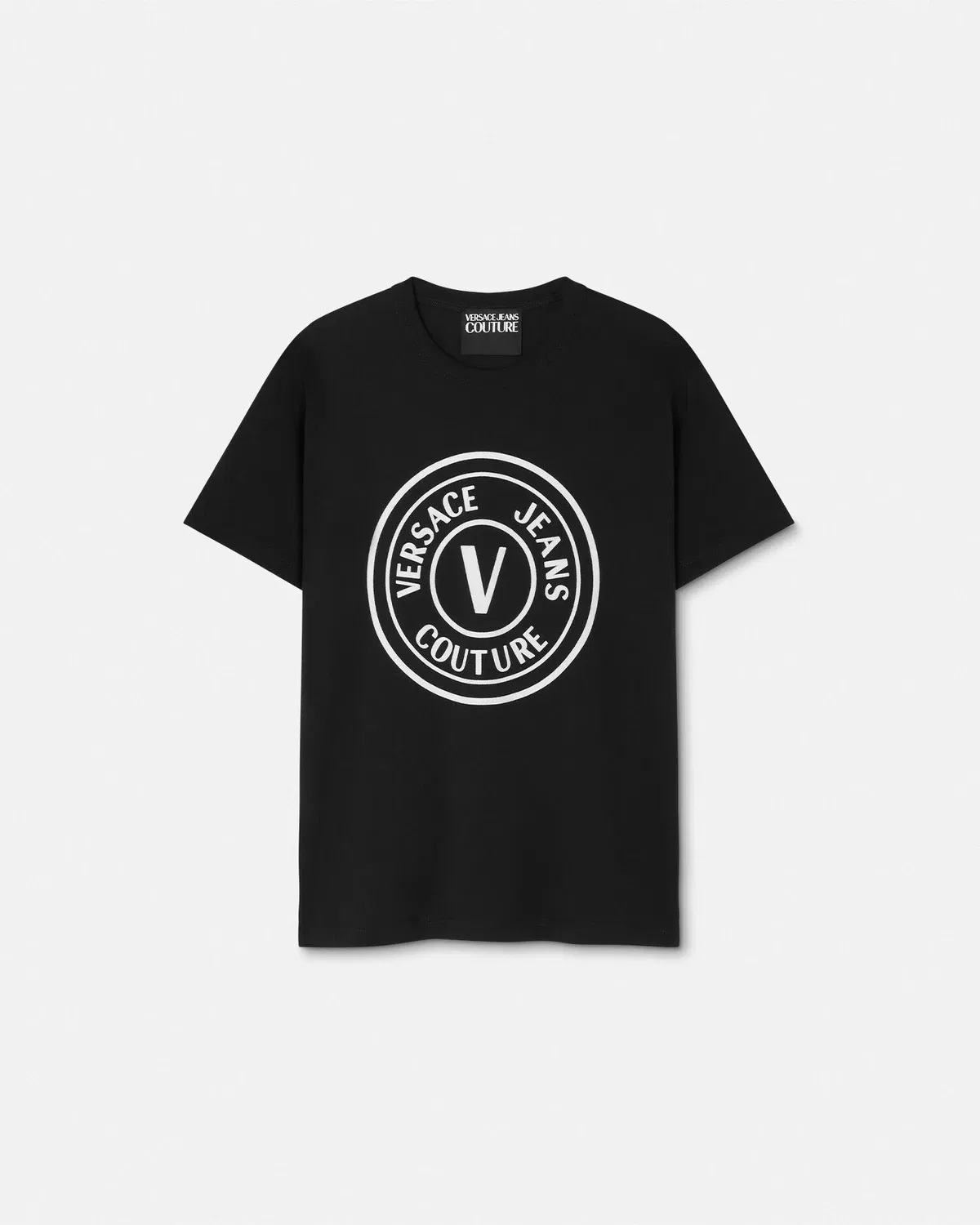 Футболка с логотипом V-Emblem VERSACE, черный