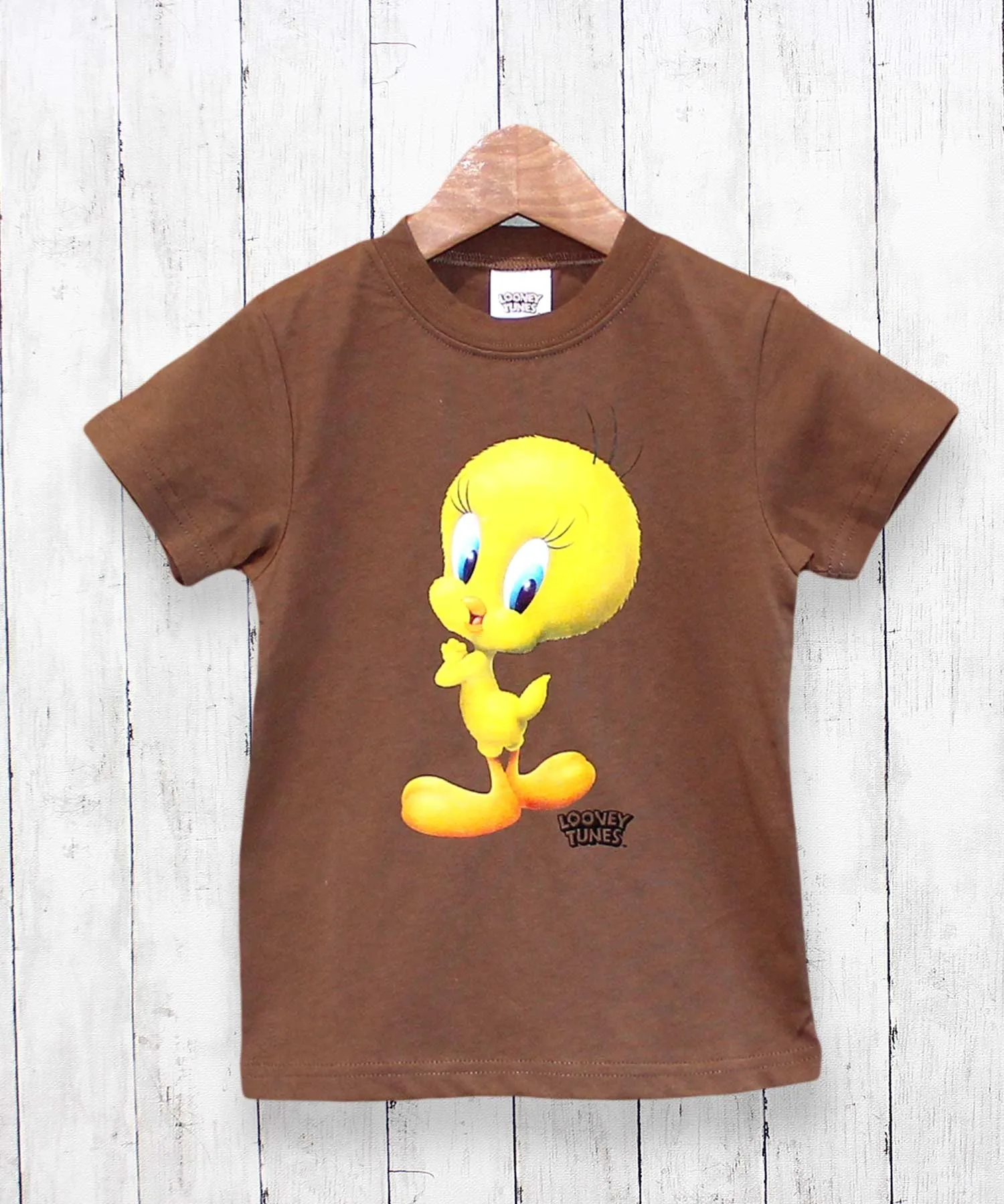 Детская футболка с принтом Tweety Looney Tunes ZI-ON бежевая