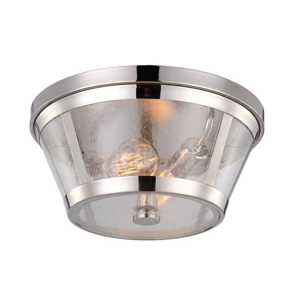 

Потолочный светильник Egge, полированный никель и стекло. Elstead Lighting