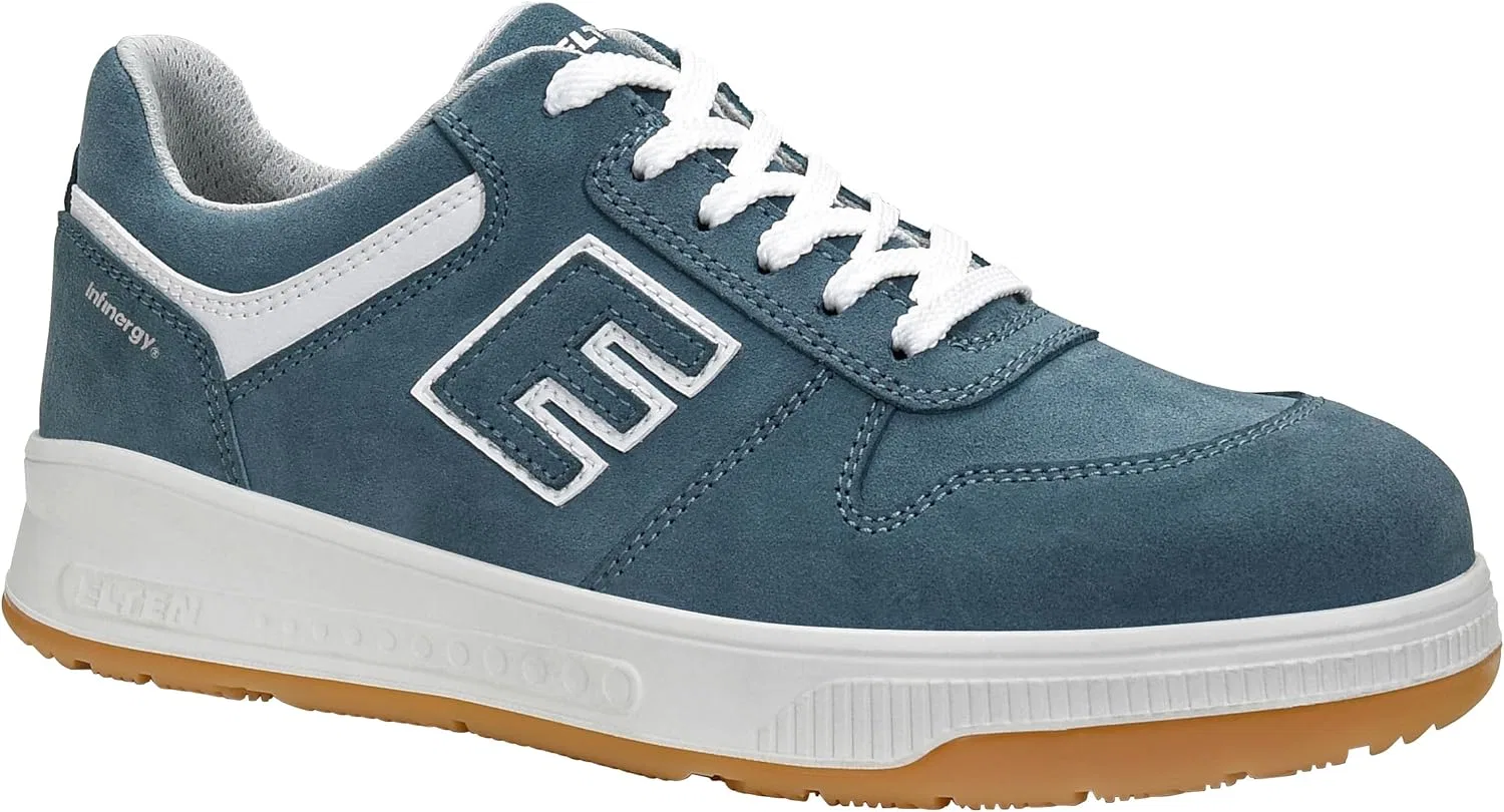 Защитные ботинки ELTEN JAMAIN XXST Jeans Low ESD S2 для мужчин и женщин, кожаные, со стальным носком, легкие, спортивные, сине-белые