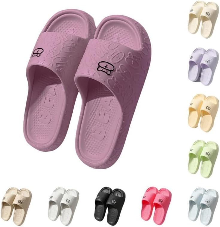 

Милые шлепанцы с медвежонком для женщин Albiva, пурпурный