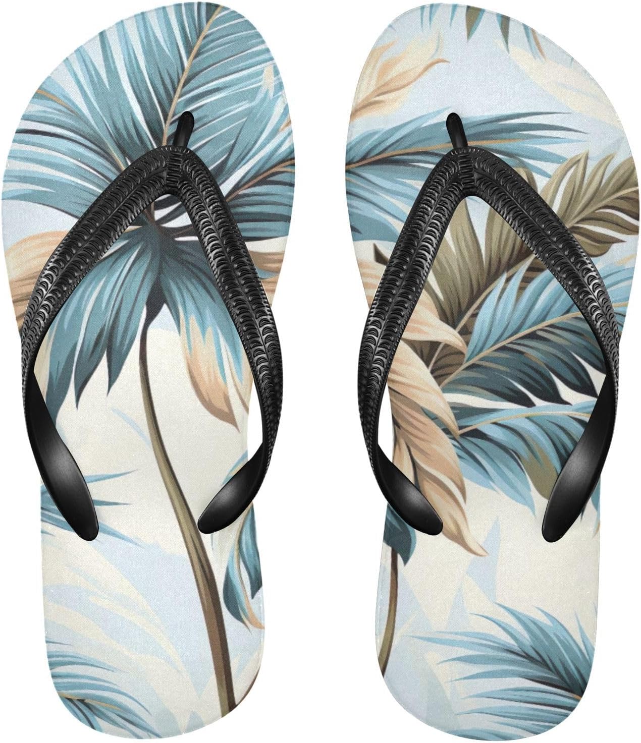 

Женские и мужские летние пляжные шлепанцы Palm Leaf с тропическим дизайном, для душа Kfbe