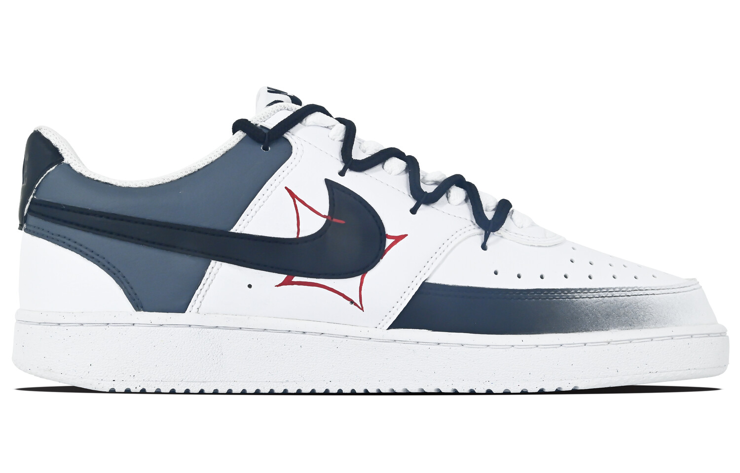 

Кроссовки Nike Court Vision 1 Skateboarding Shoes Men Low-top Black/white/gray, черный