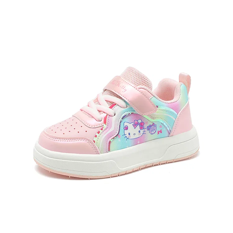 Кроссовки Hello Kitty износостойкие, с эффектом пружинистости, дышащие, легкие, амортизирующие, на платформе Sanrio, Iridescent Pink — фото 4