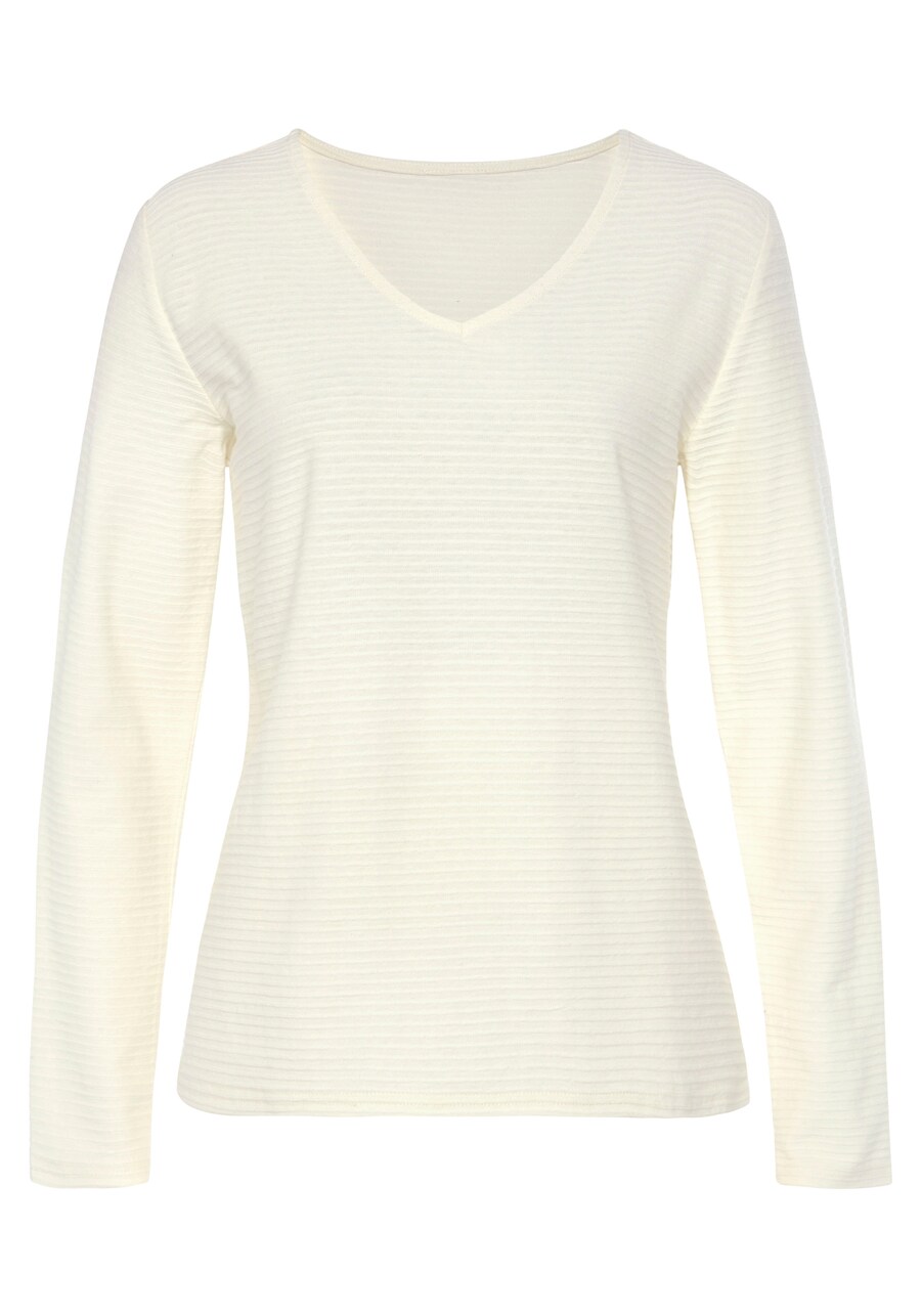 

Лонгслив LASCANA Shirt, кремовый