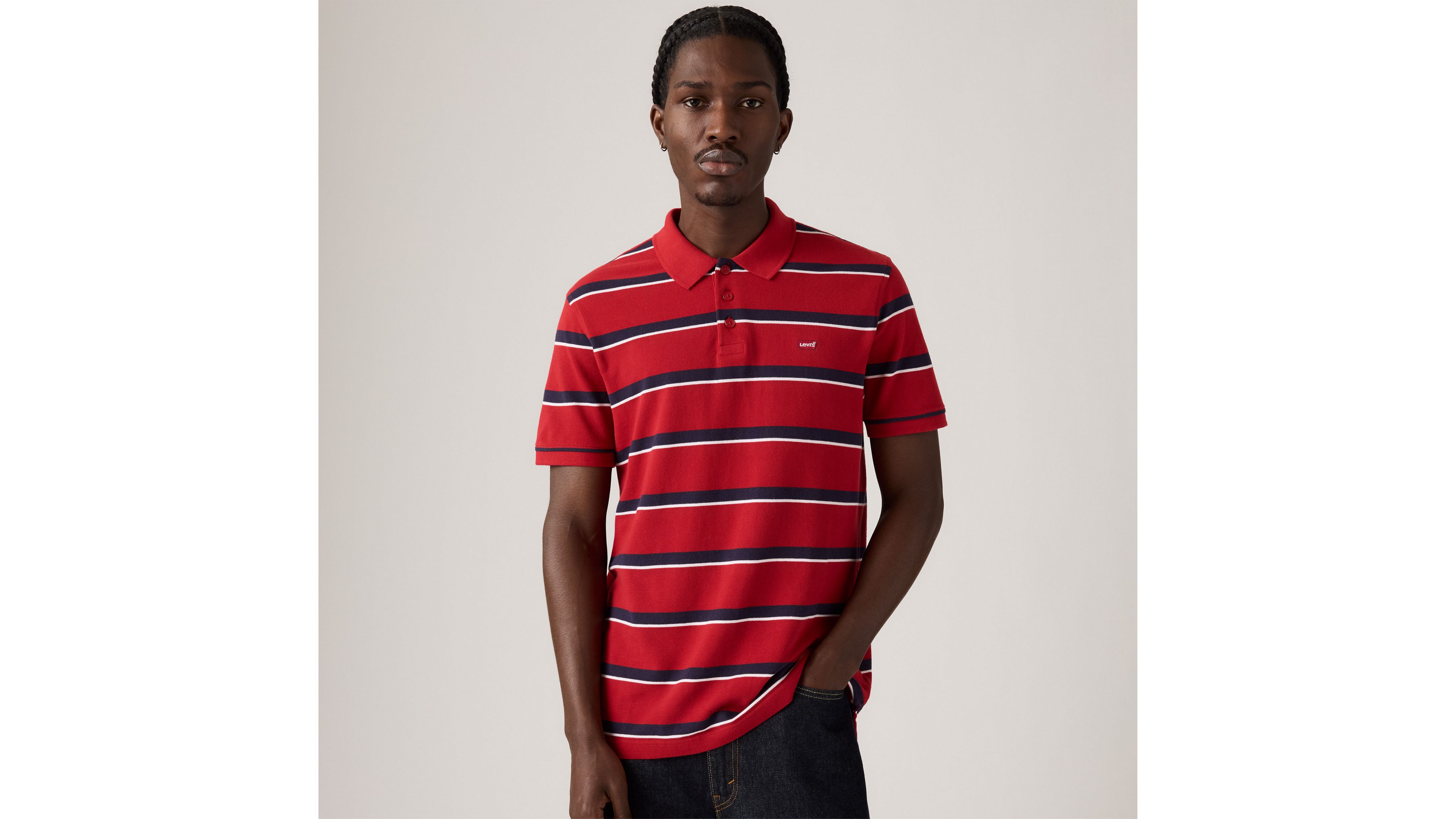 

Рубашка поло Housemark Levi's, Alden Stripe Rhythmic Red - Red