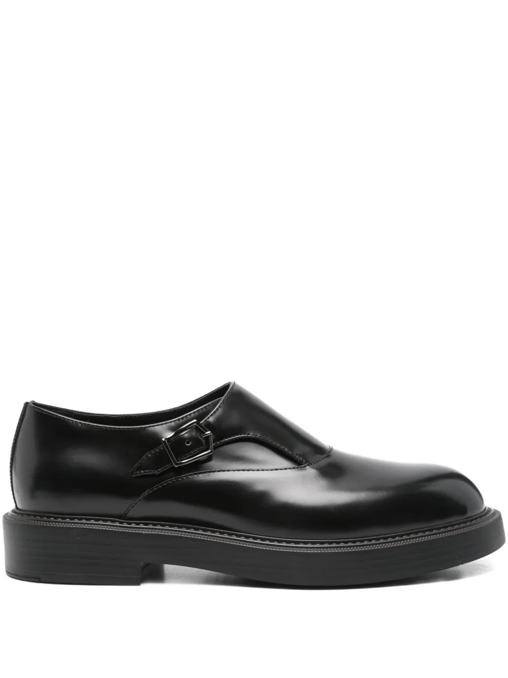 

Кожаные лоферы с одной пряжкой EMPORIO ARMANI, черный