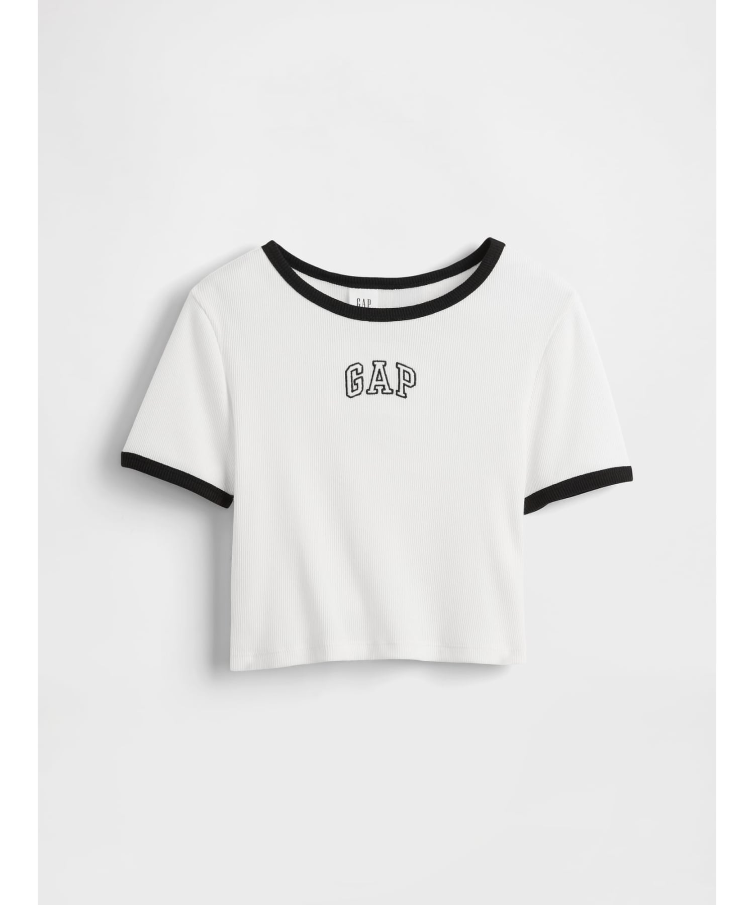 Детская футболка с ребристым логотипом (K)GAP, NEW_OFF_WHITE_V2 — фото 3
