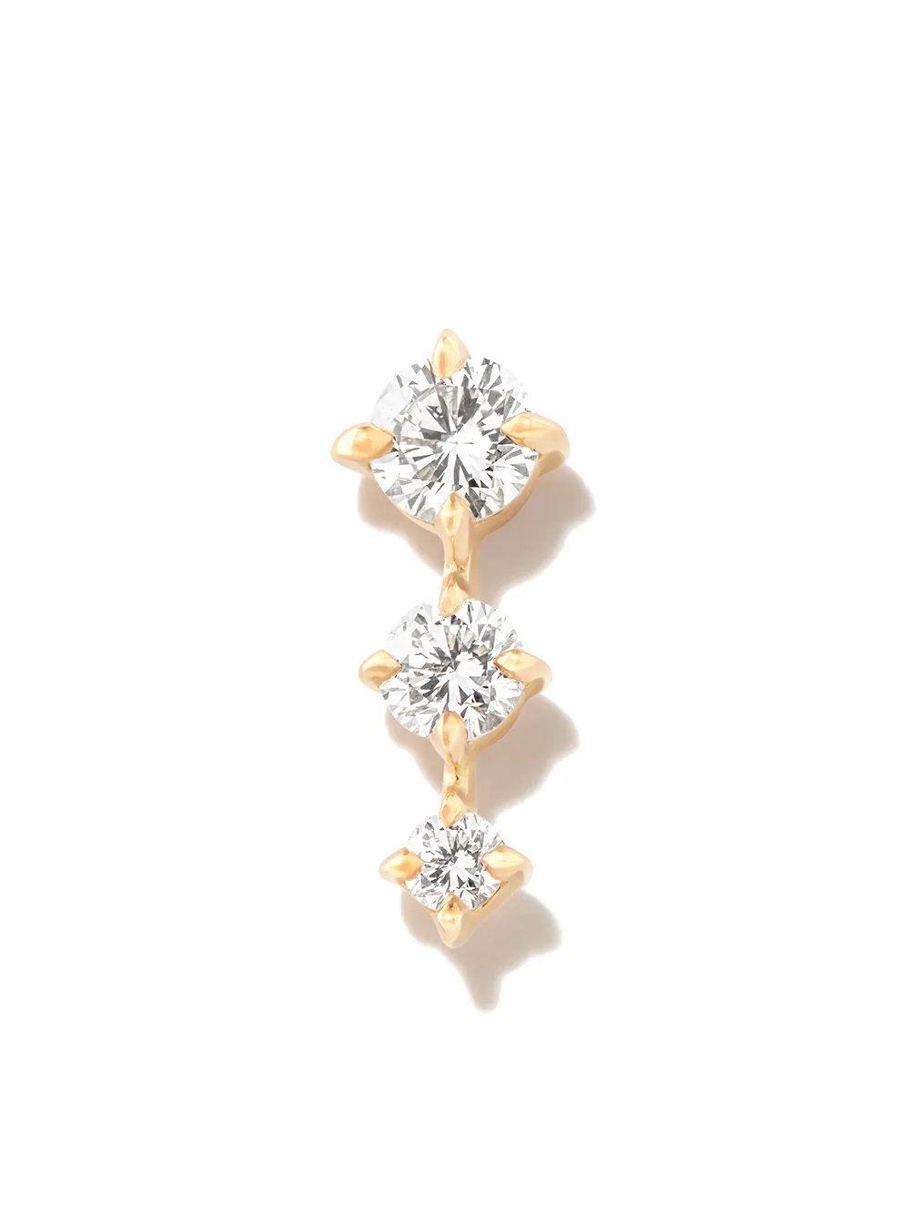 

Серьга Éclat из желтого золота с бриллиантами Lizzie Mandler Fine Jewelry, золотой