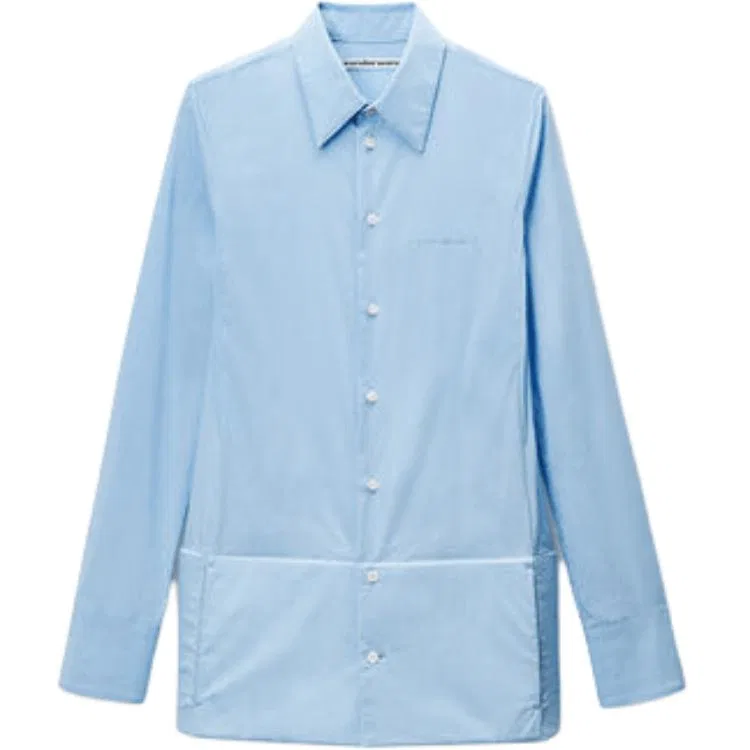 Платье женское с длинным рукавом SS26 Alexander Wang, Oxford Blue