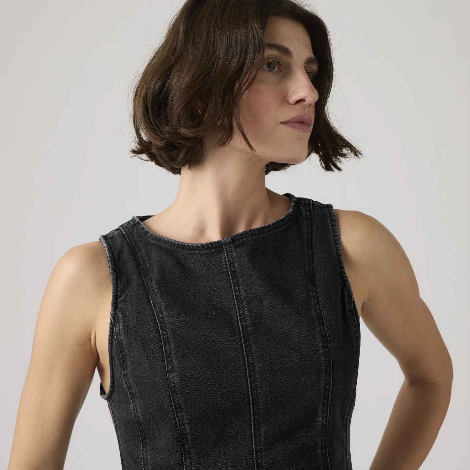Топ с баской от Лейтон Levi's, Black — фото 2