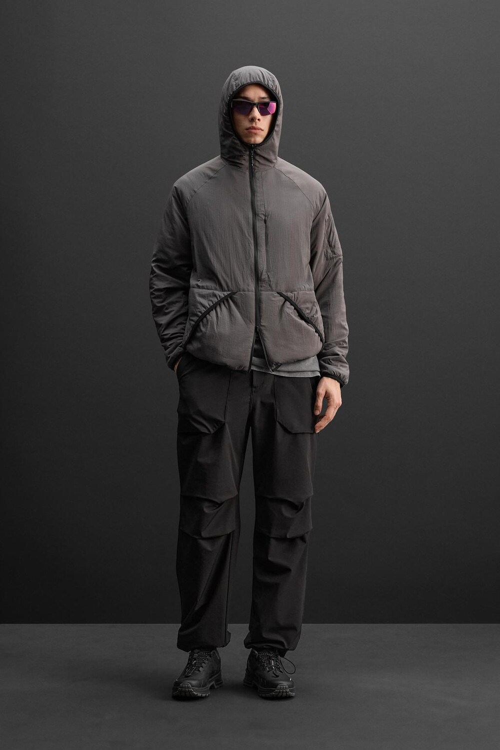 

Двусторонняя стеганая куртка x helement ZARA, серый