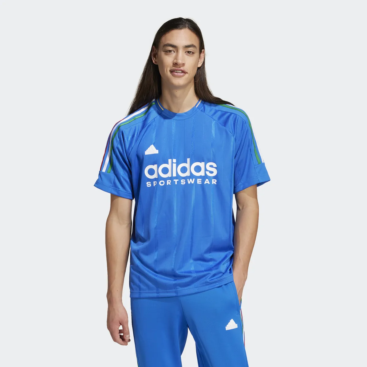 

Футболка Adidas Sportswear "M TIRO NTPK TEE", цвет Blue / White / Red / Green