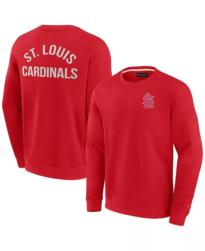 

Мужская и женская супермягкая флисовая толстовка Red St. Louis Cardinals с круглым вырезом Fanatics Signature
