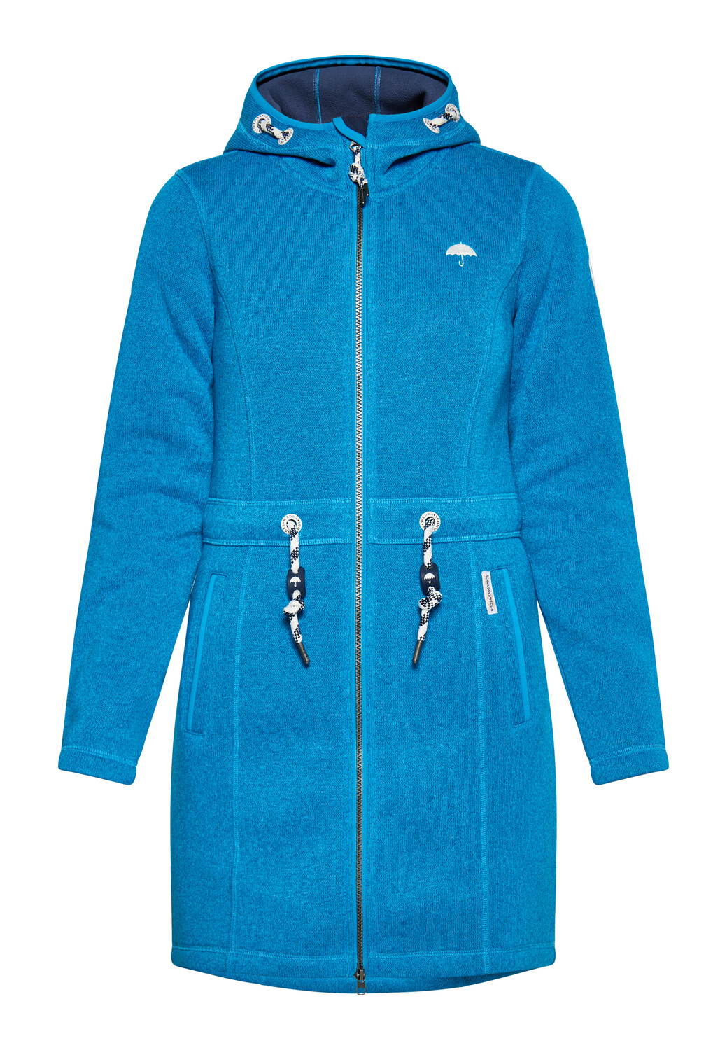 

Куртка Schmuddelwedda Strickfleecemantel, цвет Cyanblau Melange