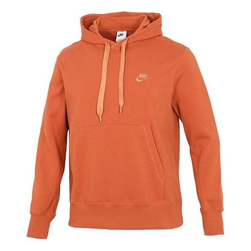 

Толстовка Men's Nike Sportswear French Terry Embroidered Logo Solid Color Orange Red, красный