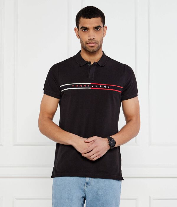 

Рубашка поло Slim fit Tommy Jeans, черный