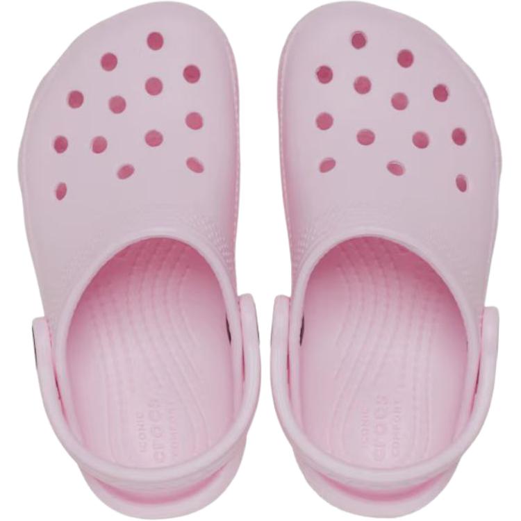 Классические дышащие легкие амортизирующие низкие детские сандалии Clog Crocs, розовый — фото 4