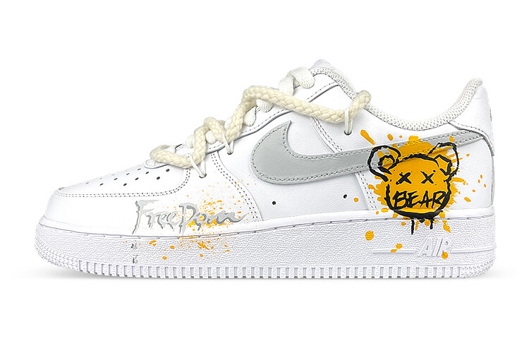 

Кроссовки Nike Air Force 1 Skateboard Shoes Men Low-Top White Yellow/Gray