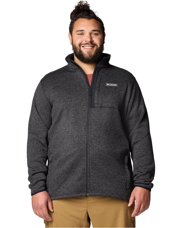 

Куртка Columbia Big & Tall Sweater Weather Full Zip, цвет Black Heather, Черный, Куртка Columbia Big & Tall Sweater Weather Full Zip, цвет Black Heather