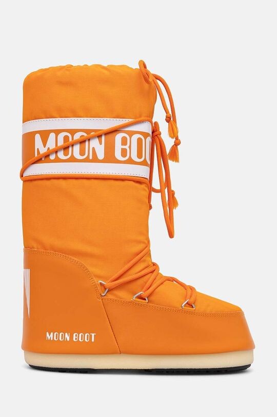 Зимние ботинки Moon Boot ICON NYLON высокие на платформе, оранжевый