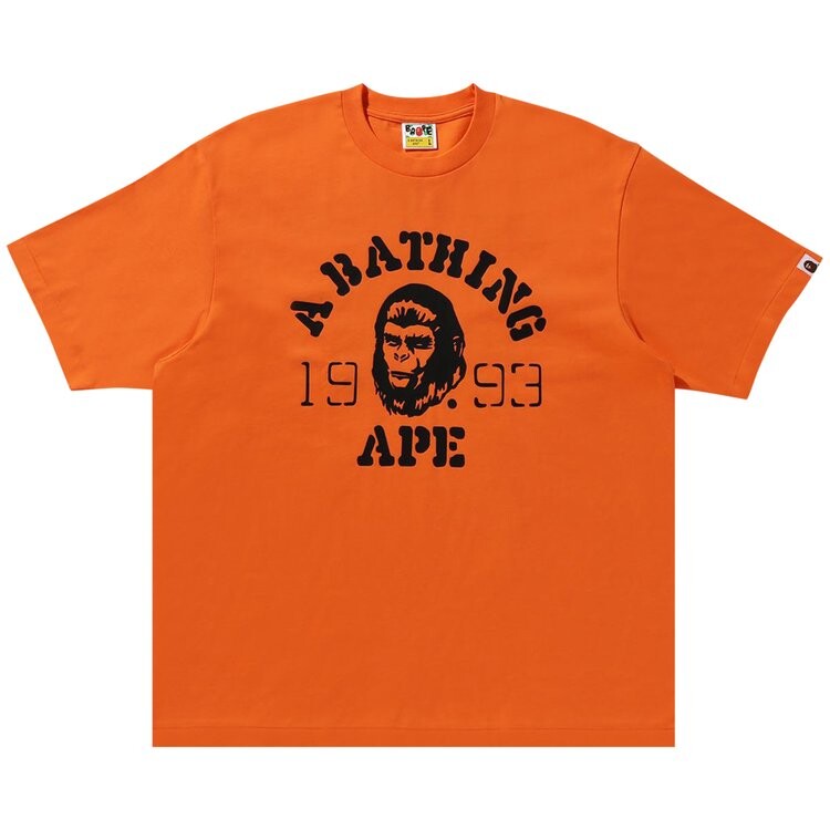 

Футболка BAPE OG Ape Head College Relaxed Fit Tee, оранжевый
